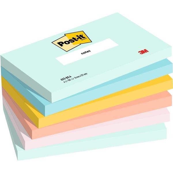 Post-it Haftnotiz, 76 x 127 mm, BEACHSIDE, 6 St.