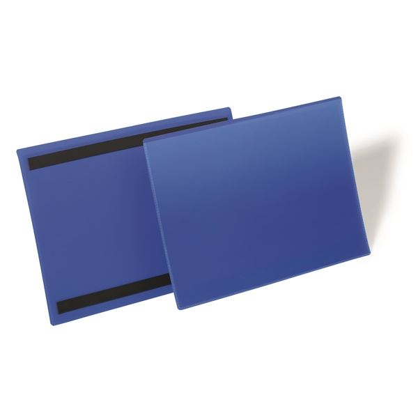 Magnettaschen - A4, blau, quer, 50 Stück