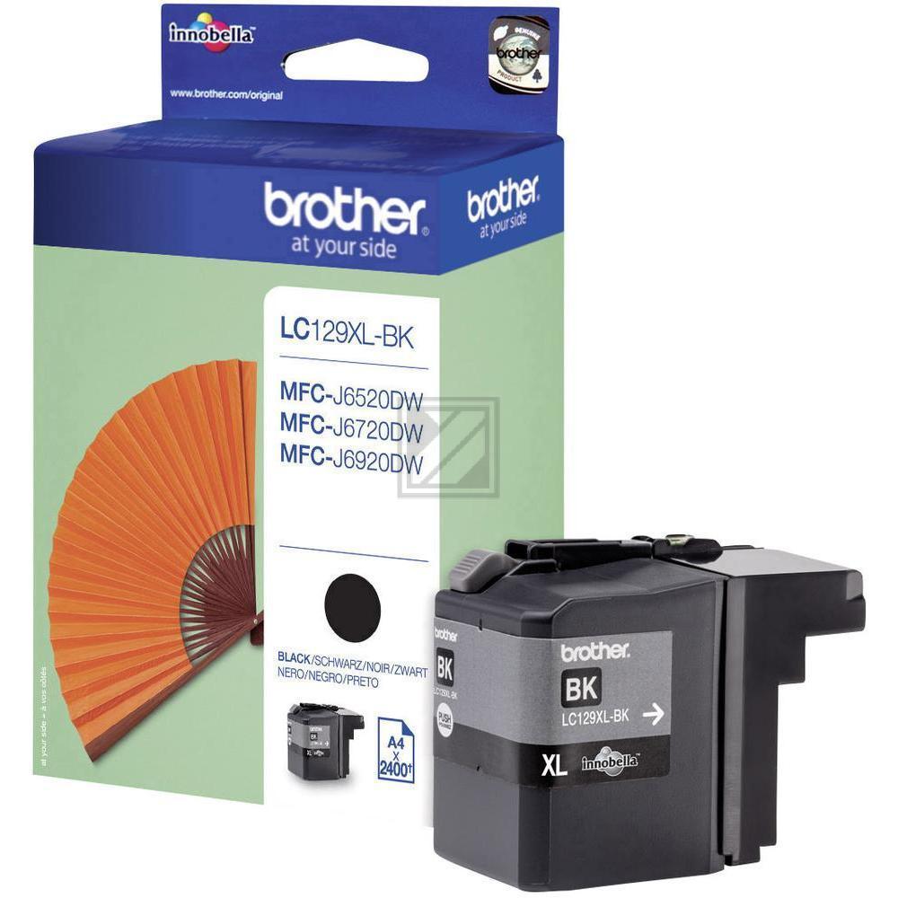 Original Brother LC-129XLBK Tinte schwarz Brother Tintenpatrone schwarz HC (LC-129XLBK)
