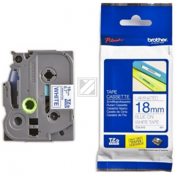 Brother TZE-243 Blau auf weiss Label Etikette