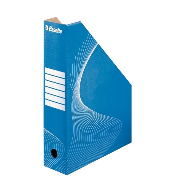 Zeitschriftenständer Esselte Karton, Rücken 80 mm, blau