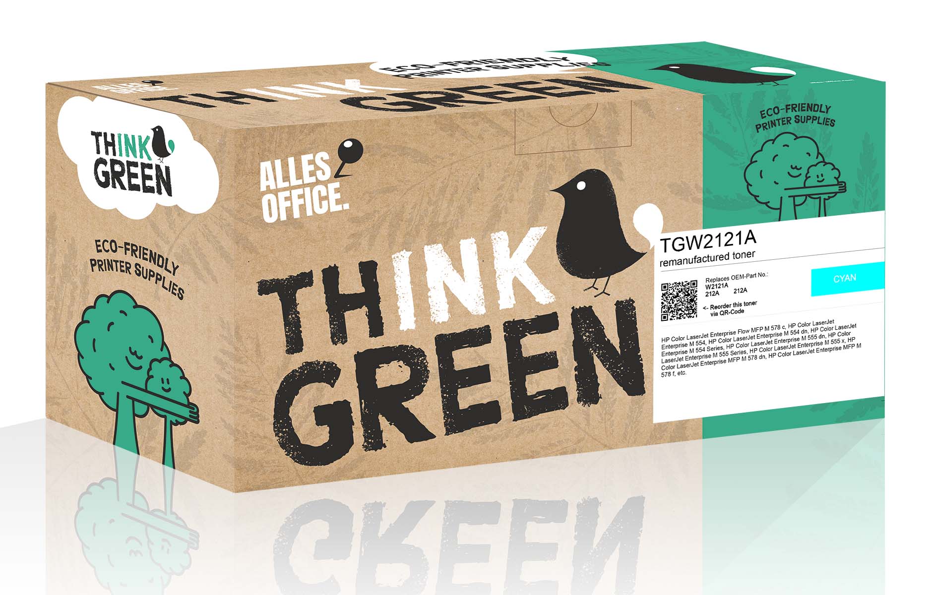 ThinkGreen HP W2121A / 212A Toner cyan