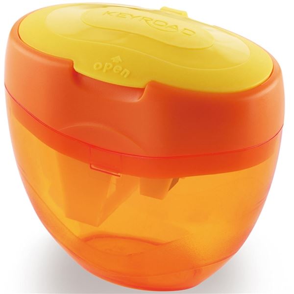 Bleistiftspitzer KEYROAD TRI Plus, Kunststoff, orange