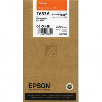 Original Epson C13T653A00 / T653A Tinte orange