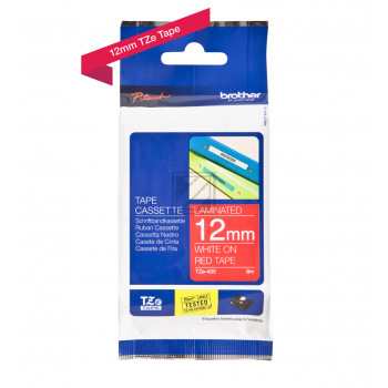 Test Brother Schriftbandkassette rot/weiß (TZE-435)