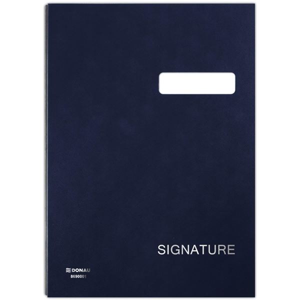 Unterschriftenheft Donau - A4, marineblau, 20 Blatt