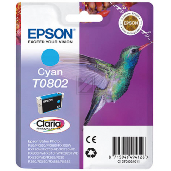 Original Epson C13T08024011 / T0802 Tinte cyan
