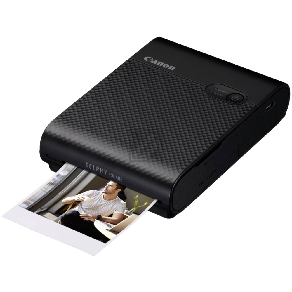 Canon SELPHY SQUARE QX10 mobiler WLAN-Farbfotodrucker, Schwarz