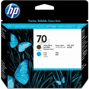 Original HP C9404A / 70 Druckkopf schwarz, cyan