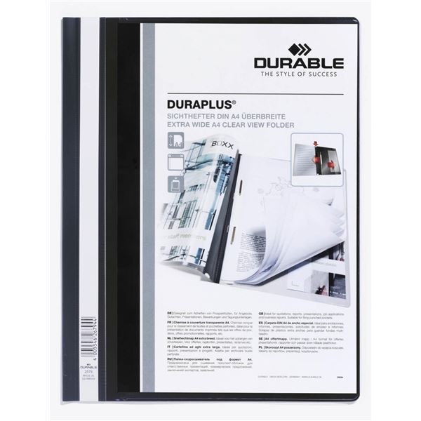 Schnellhefter Panorama schwarz DURABLE 2579 01 Duraplus