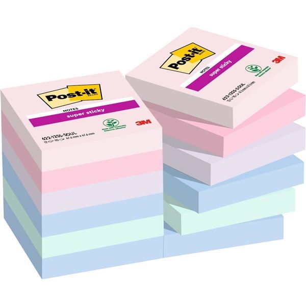 Post-it Haftnotiz, 47,6 x 47,6 mm, SOULFUL, 12 Stück