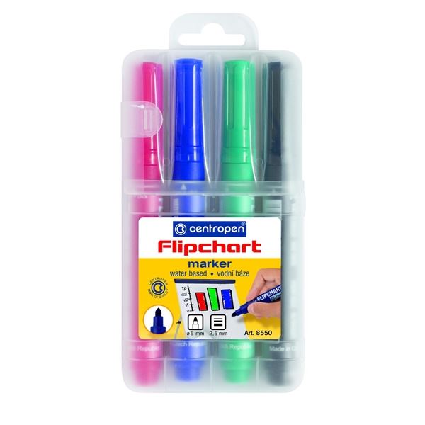 Flipchart-Marker Centropen 8550, Satz mit 4 Farben