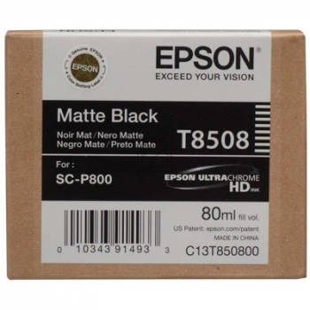 Original Epson C13T850800 / T8508 Tinte schwarz matt