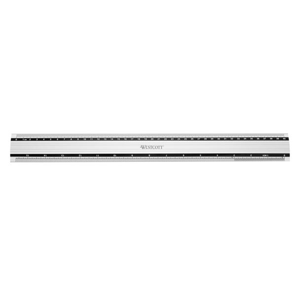 Westcott Aluminium-Lineal, 40 cm