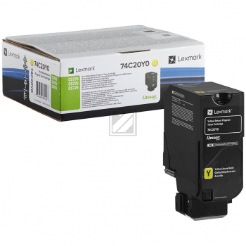 Original Lexmark 74C20Y0 Rückgabe-Toner gelb