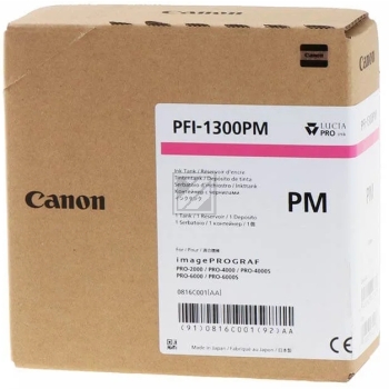 Original Canon 0816C001 / PFI-1300PM Tinte magenta hell Canon Tintenpatrone photo magenta (0816C001, PFI-1300PM)