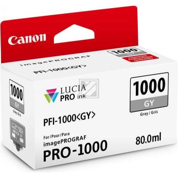 Original Canon 0552C001 / PFI-1000GY Tinte grau Canon Tintenpatrone grau (0552C001, PFI-1000GY)