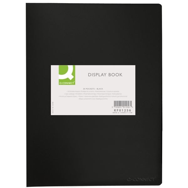 Katalogbuch Q-Connect - A4,30 Fächer,schwarz,1Stück