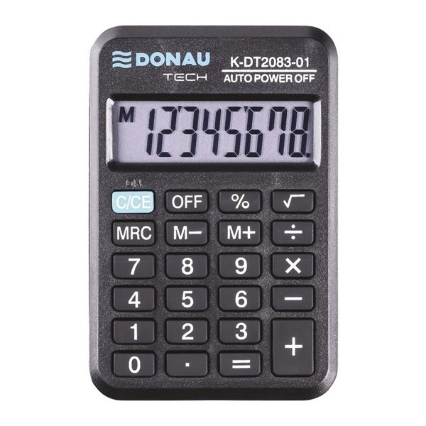 Taschenrechner DONAU TECH, K-DT2083,8-m,schwarz