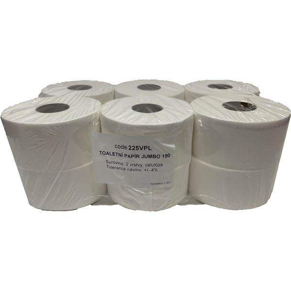 Toilettenpapier Jumbo, 2-lagig, Zellulose, 12 Rollen