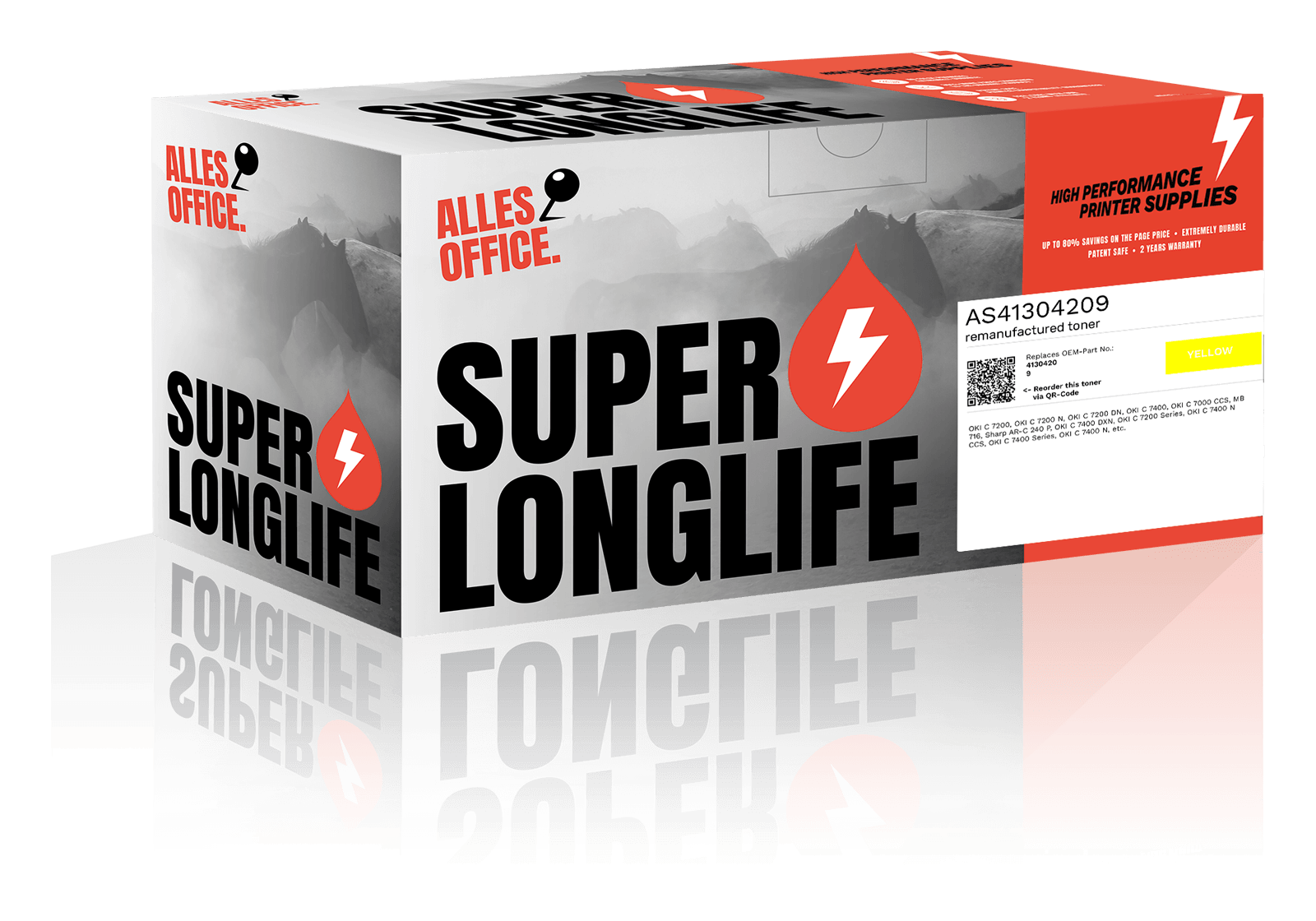 Superlonglife OKI 41304209 Toner gelb