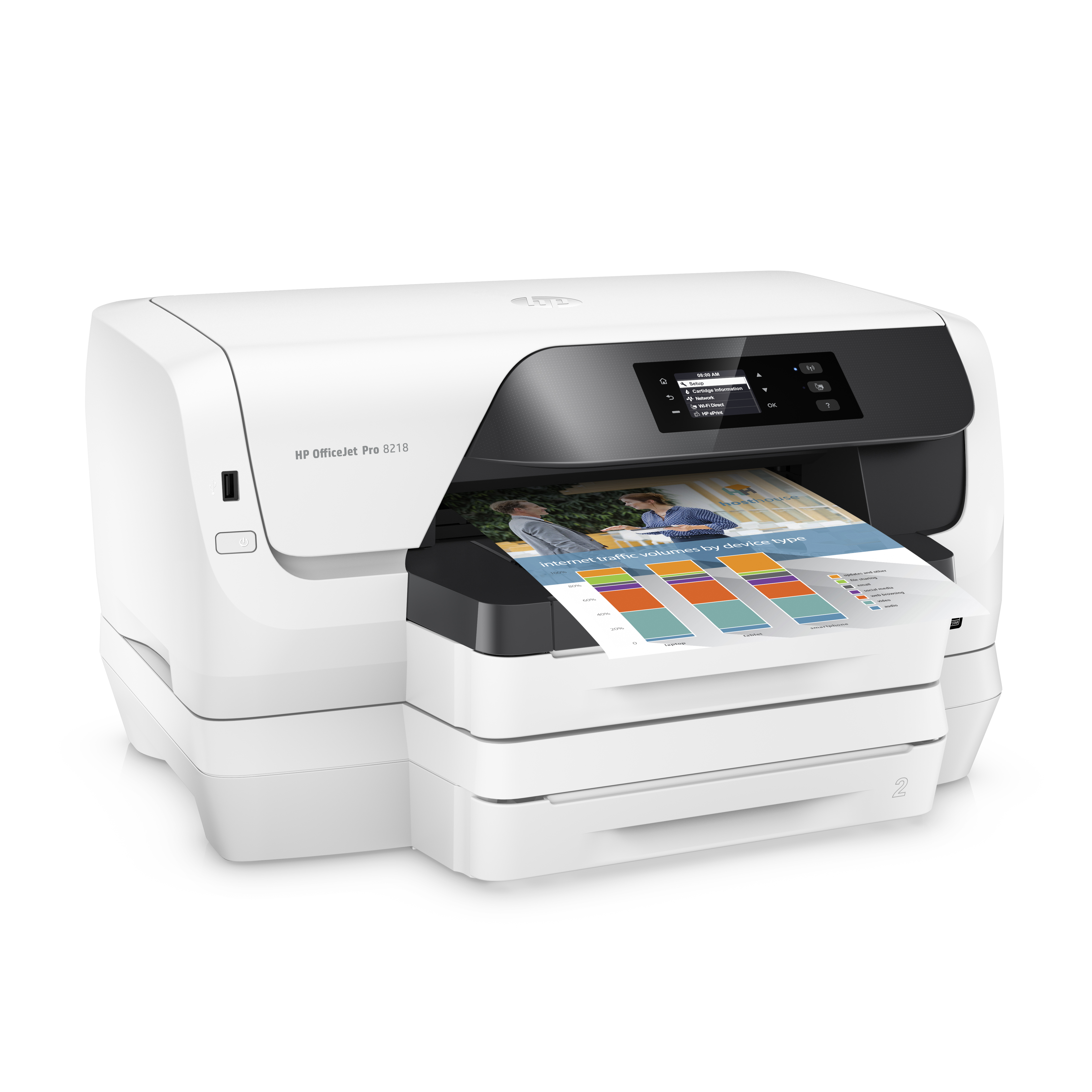 HP Officejet Pro 8218 Tintenstrahldrucker Farbe 2400 x 1200 DPI A4 WLAN