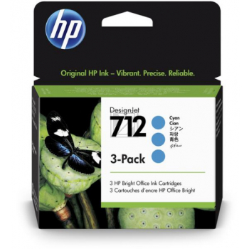 Original HP 3ED77A / 712 Tinte cyan - 3 Stück
