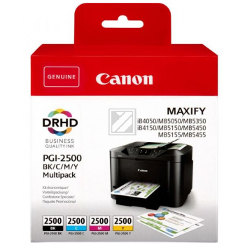 Original Canon 9290B006 / PGI-2500BKCMY Tinte schwarz, cyan, magenta, gelb - 4 Stück