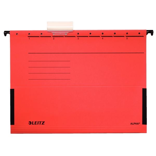 Leitz Alpha Hängemappen mit roten Seiten, 25 Stück
