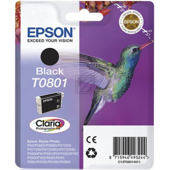 Original Epson C13T08014011 / T0801 Tinte schwarz
