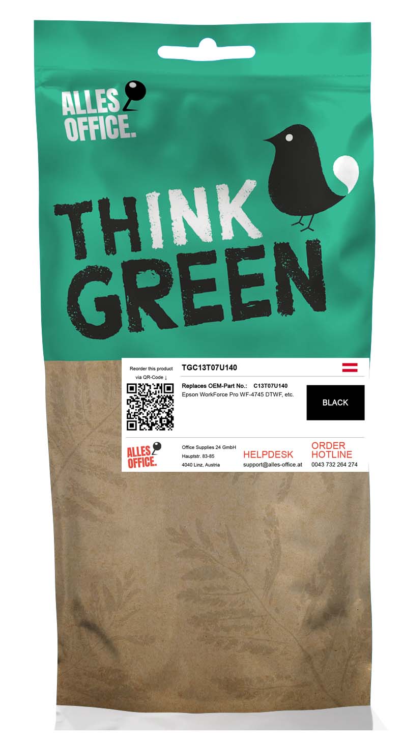 ThinkGreen Epson C13T07U140 Tinte schwarz