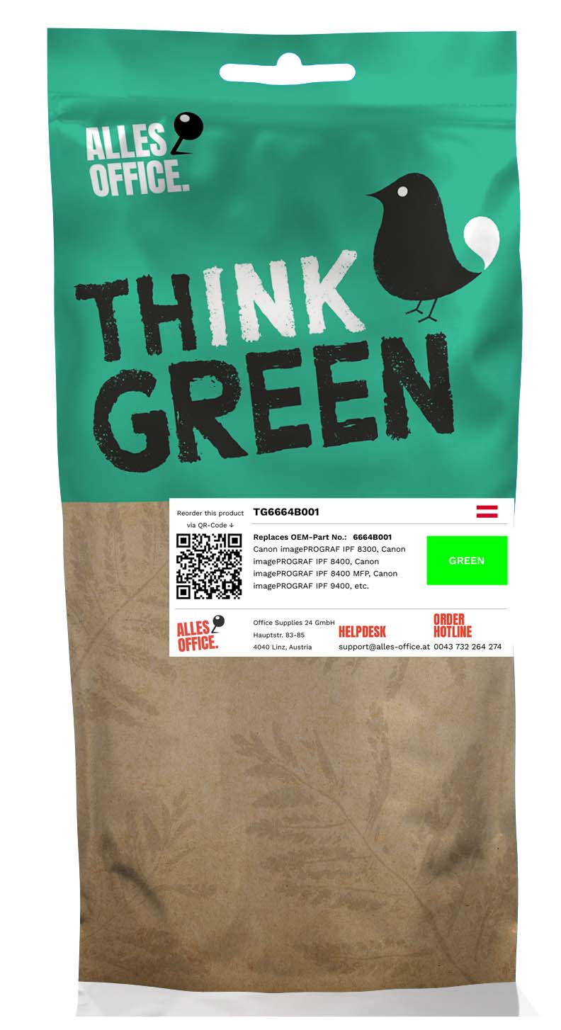 ThinkGreen Canon 6664B001 / PFI-306G Tinte grün