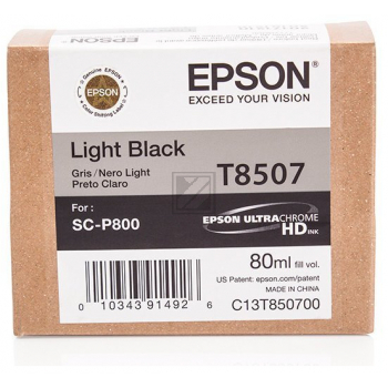 Original Epson C13T850700 / T8507 Tinte schwarz hell