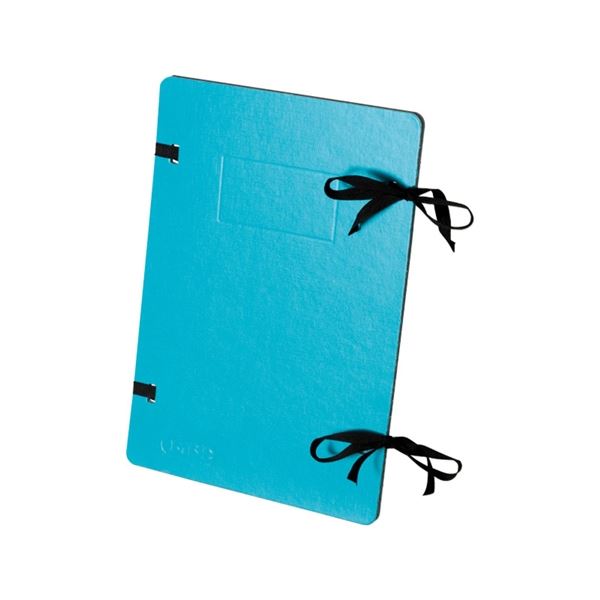Aktenordner mit Prägung und Schnürung EMBA-blau, 1 Stück