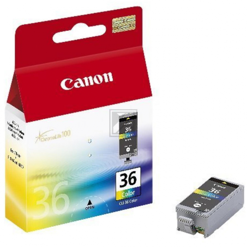 Test Canon Tintenpatrone 3-farbig (1511B001, CLI-36)
