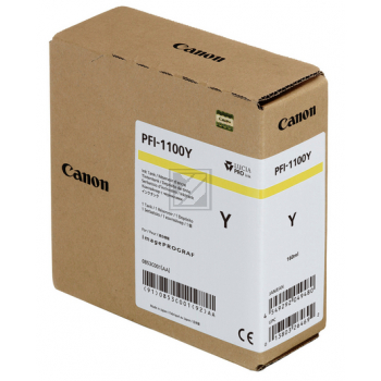 Original Canon 0853C001 / PFI-1100Y Tinte gelb