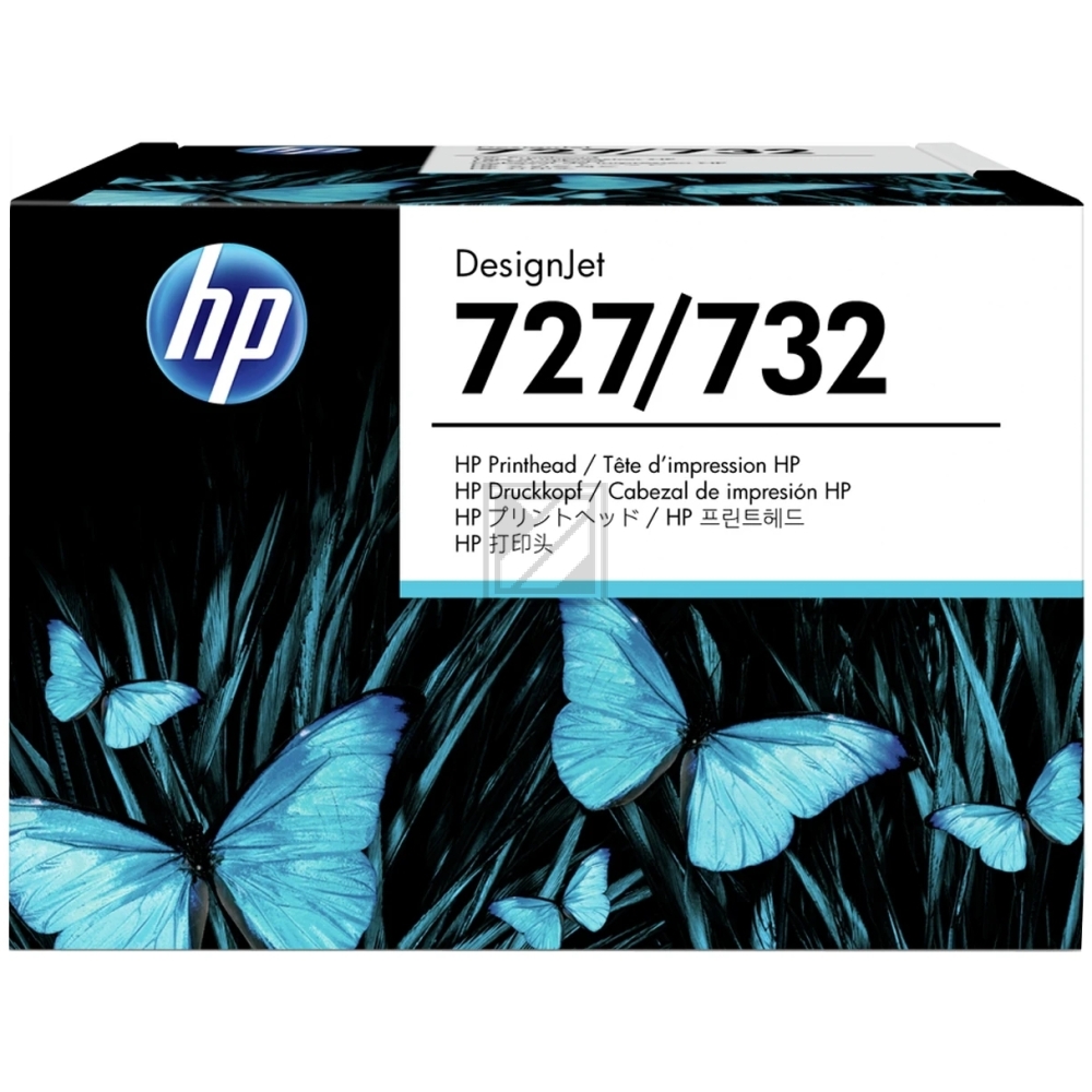 Original HP B3P06A / 727 Druckkopf schwarz, color
