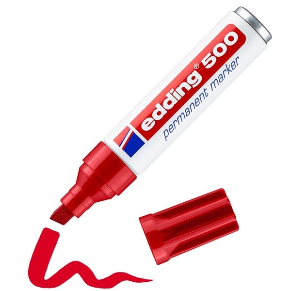 Permanentmarker Edding 500, rot