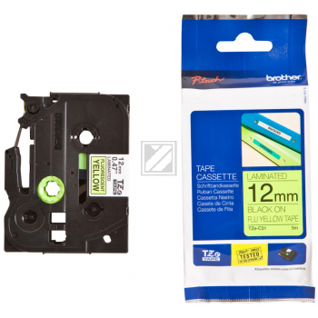 Brother TZe-C31 Brother Schriftbandkassette schwarz/signal gelb (TZE-C31)