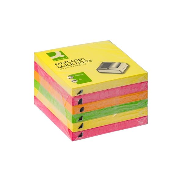 Z-Block Q-Connect, 76 x 76 mm, neonfarben, 6 Stück