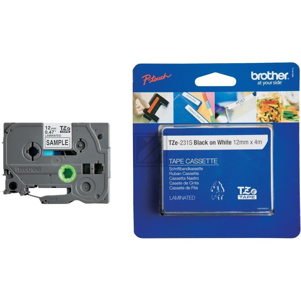 Brother TZE-231S Schwarz auf weiss TZe