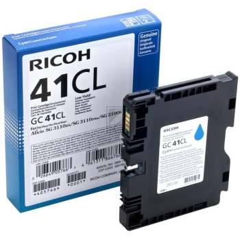 Original Ricoh 405766 / GC-41CL Tinte cyan Ricoh Gel-Kartusche cyan (405766, GC-41C)