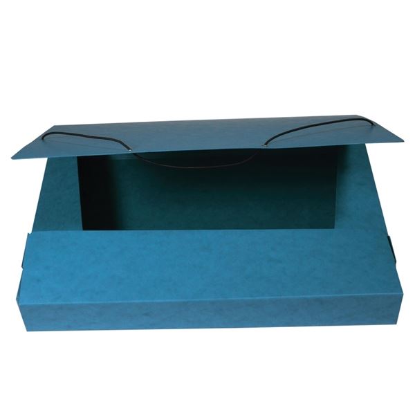 Ablagebox mit Gummiband A4, blau