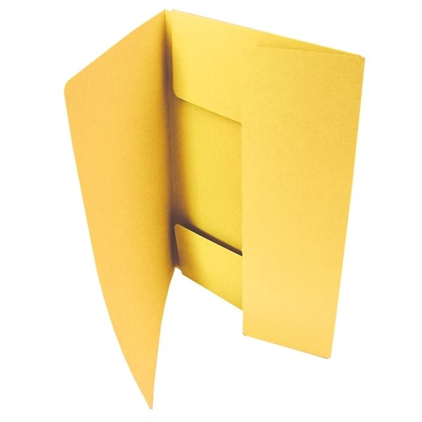 Hit Office A4 gelb Papiermappen mit Klappen, 50 Stück
