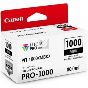 Original Canon 0545C001 / PFI-1000MBK Tinte schwarz matt Canon Tintenpatrone schwarz matt (0545C001, PFI-1000MBK)