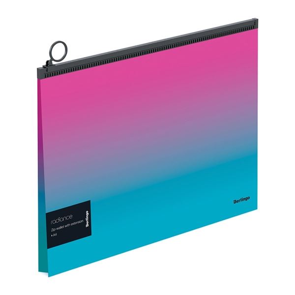Zip.umschlag Berlingo Radiance-A4+,rosa-blau,1Stück
