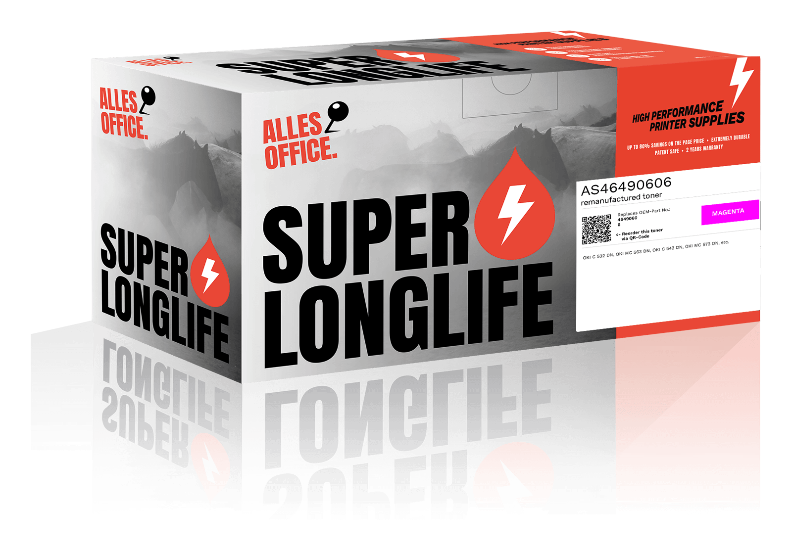 Superlonglife OKI 46490606 Toner magenta