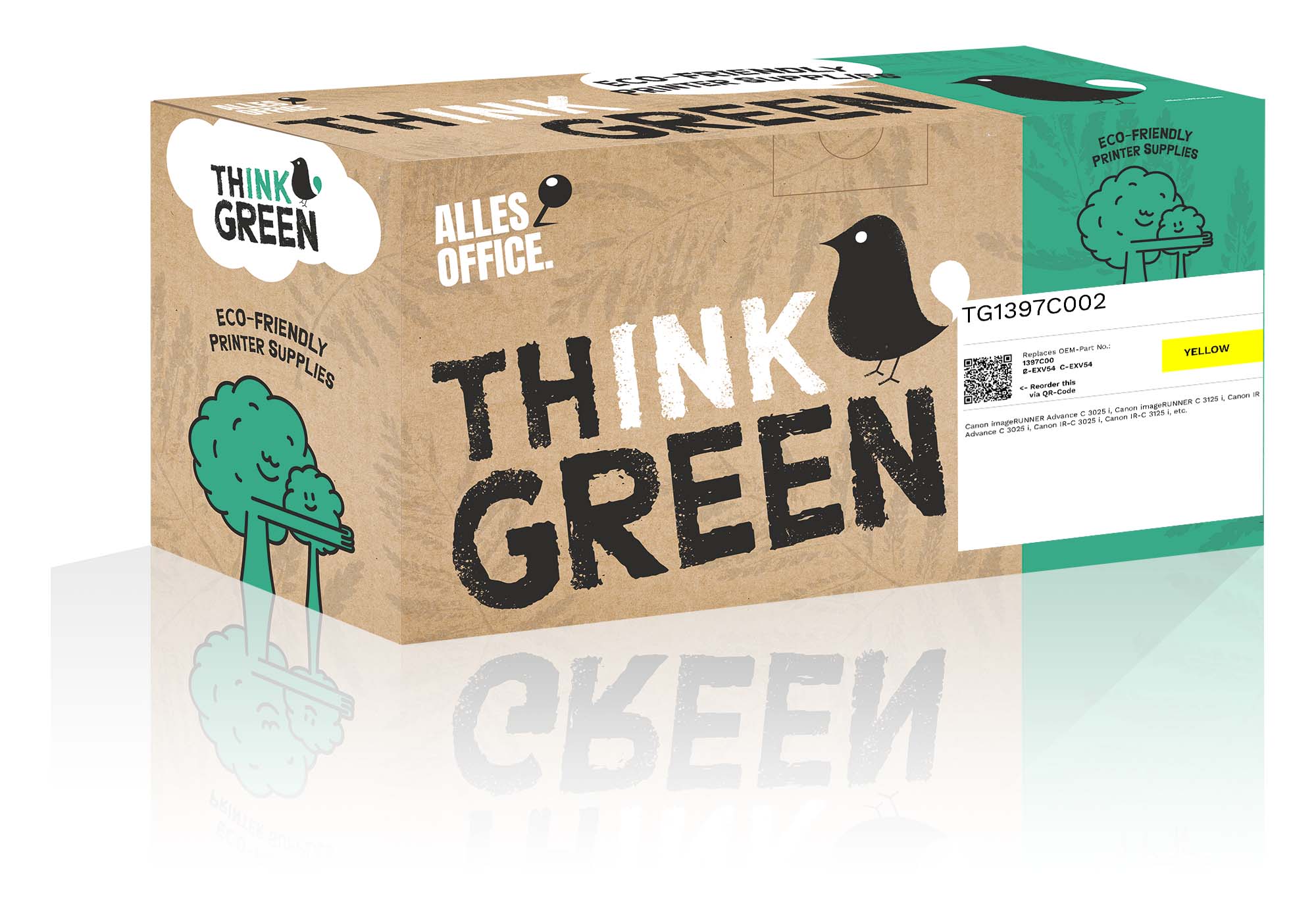 ThinkGreen Canon 1397C002 / C-EXV54 Toner gelb