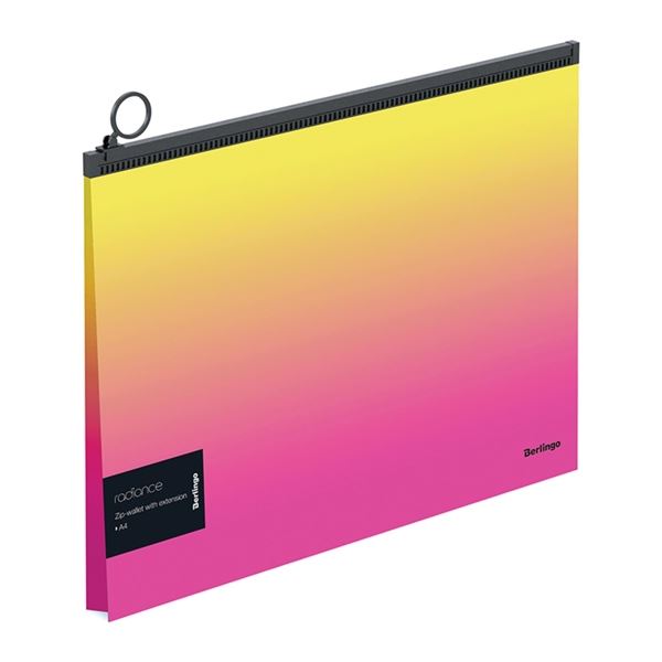 Zip.envelope Berlingo Radiance-A4+,gelb-rosa,1Stück