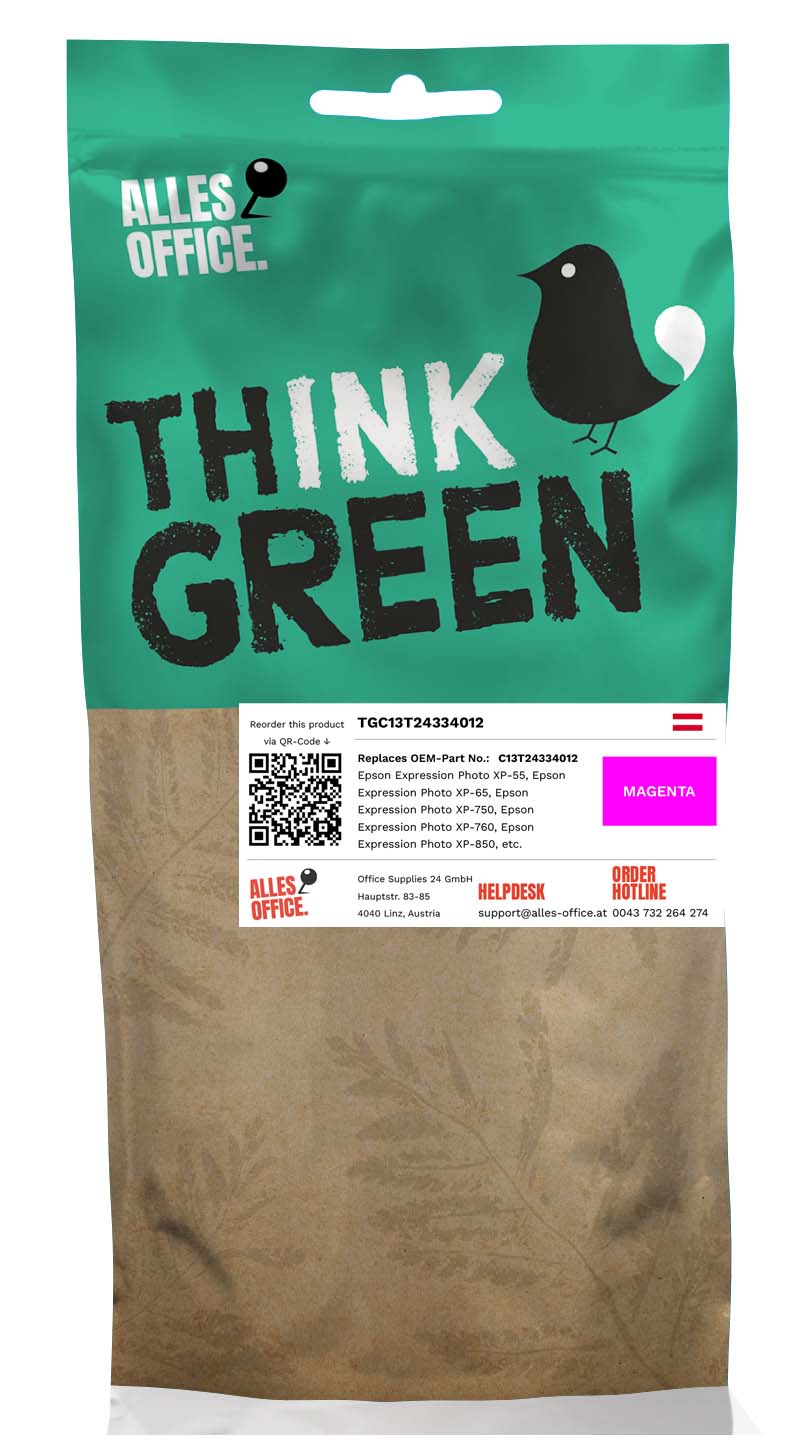 ThinkGreen Epson C13T24334012 / 24XL Tinte magenta